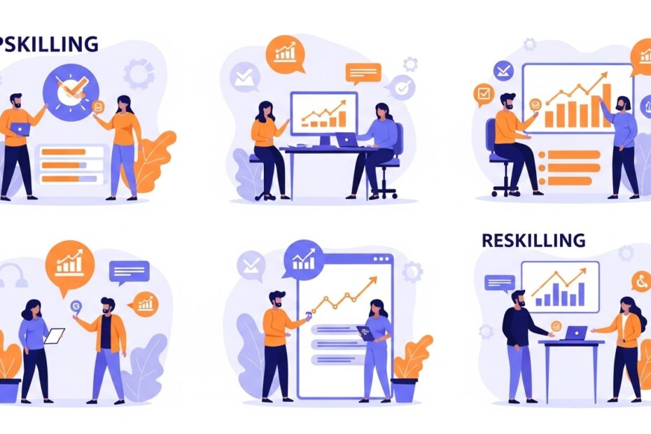 Upskilling y reskilling estrategias efectivas para cerrar brechas de habilidades en equipos de alto crecimiento
